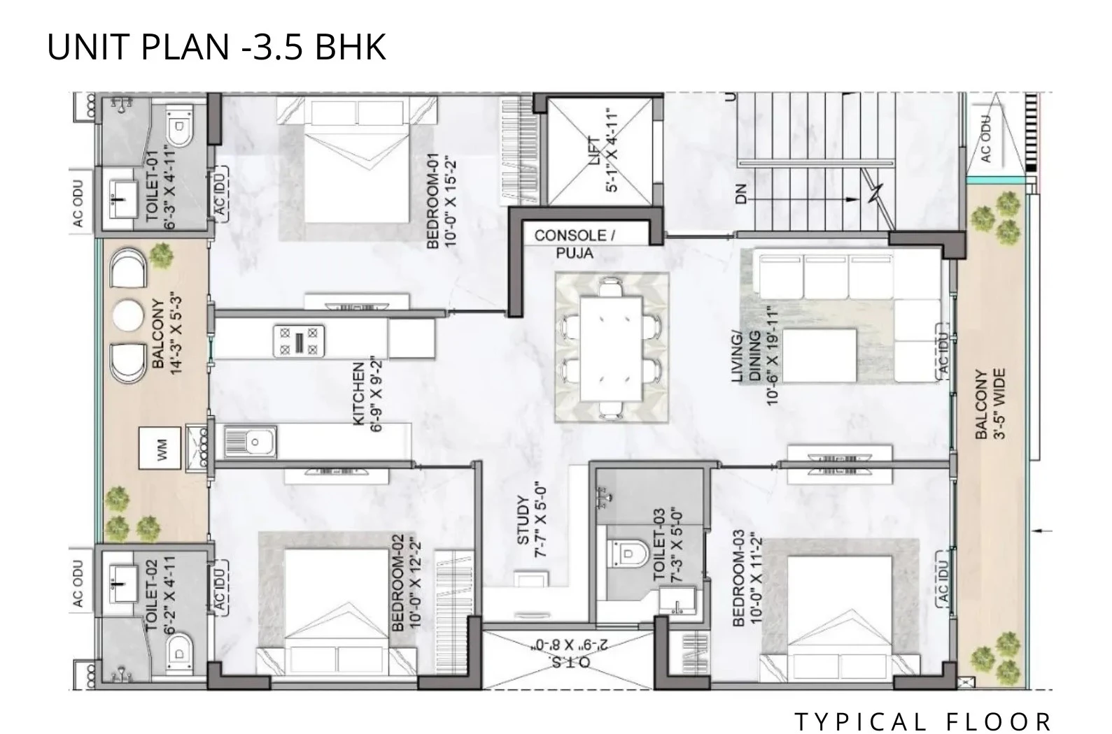 3.5 BHK